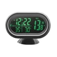 thumbnail image 1 of Termómetro digital para automóvil, voltímetro, medidor de voltaje, reloj noctiluco, alerta de heladas (azul) Sincero Electrónica, 1 of 5