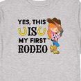 thumbnail image 4 of Inktastic Yes, this IS my First Rodeo- cowgirl in hat and boots Girls Long Sleeve Toddler T-Shirt, 4 of 5