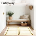 thumbnail image 3 of ODIKA 4'x6' Machine Washable Non-Slip Area Rug, Modern Geometric Line Easy Cleaning Non Shedding Ivory Gold High Traffic Rug, Beige, 71027, 3 of 5