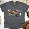 thumbnail image 1 of T-Shirt Graphique à Imprimé Léopard CMA, Tee-Shirt Certifié d'Assistant Médical, Chiné Foncé, Taille g, 1 of 6