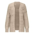 thumbnail image 6 of VEKDONE Womens Crochet Cardigan Sweater Kimonos Boho Solid Color Oversized Fall Open Front Outwear Long Sleeve Hollow Out Breathable Cardigans, 6 of 6
