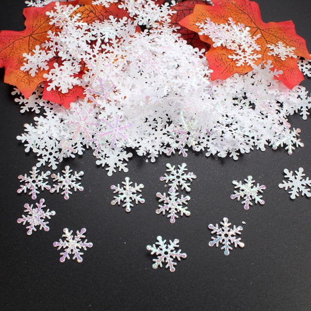 Adornos navideños, copos de nieve, fiestas de bodas, tirar trozos de papel, copos de nieve falsos, adornos navideños