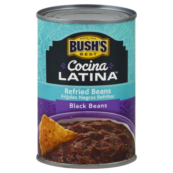 Bushs Best Cocina Latina Refried Black Beans 16 Oz