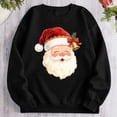 thumbnail image 2 of Hooded Sweatshirt for Women Fashion Loose Casual Christmas Printed Round Neck Long Sleeve Hoodless Sweatshirt, 2 of 7