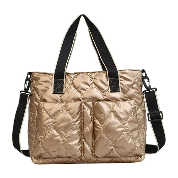 Bolso bandolera para mujer, bolso de mano cruzado, bolso de compras, bolso de trabajo con asa champán
