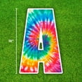 thumbnail image 2 of Happy Birthday Lawn Letters - Yard Decorations - Tie Dye Print and Metal Stakes, 2 of 4