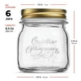 thumbnail image 2 of Bormioli Rocco Quattro Stagioni Set of 6 Clear Airtight Mason Jars, 8.5 Oz. Made from Food Safe Durable Glass, Made in Italy, 2 of 9