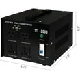 thumbnail image 5 of Power Converter 2000 Watt Voltage Power Converter Transformer Step Up/Down Transformer 110V to 220 V Circuit Breaker Protection, 5 of 6