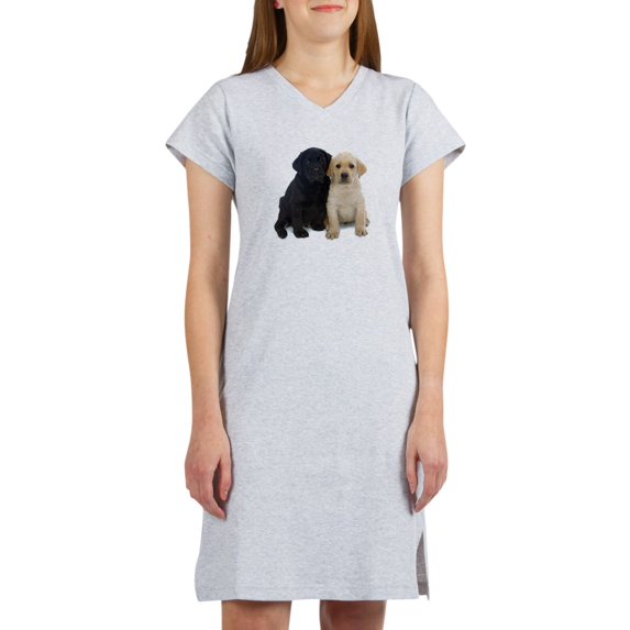 CafePress - Black And White Labrador Puppies. Women's Nightshi - Women's Nightshirt