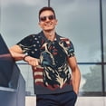 thumbnail image 4 of Balery Patriotic Bulldog Art Camisa Polo de Hombre con Estampado, de Manga Corta y Tejido Medio, Camisa Tipo Golf Polo-Medium, 4 of 6