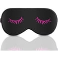 thumbnail image 1 of Eye Mask for Sleeping, Sleep Mask, Blindfold - Silk Sleeping Masks for Women Men with Adjustable Strap, Eye Blinder, 100% Block Out Light, Zero Head Pressure, Eye Shade Cover for Travel，Pink, 1 of 5