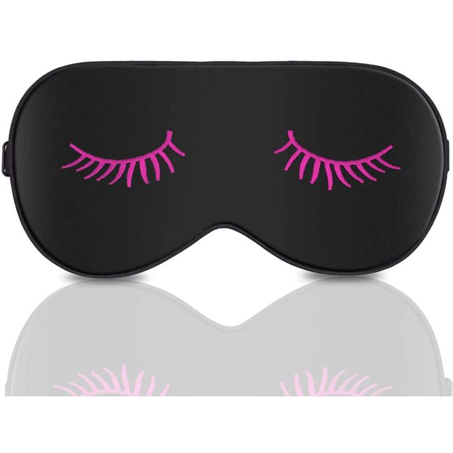 Eye Mask for Sleeping, Sleep Mask, Blindfold - Silk Sleeping Masks for Women Men with Adjustable Strap, Eye Blinder, 100% Block Out Light, Zero Head Pressure, Eye Shade Cover for Travel,Pink