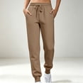 thumbnail image 2 of WRKEKC Jogger Pants for Women Elastic Drawstring Waist Cuffed Ankle Sweatpants Loose Fit Soft Casual Trousers with Side Pockets for Sports and Daily Wear, 2 of 5