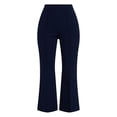 thumbnail image 6 of Time and Tru Women's Cropped Flare Pants, 26" Inseam, Size XS-XXXL, 6 of 6