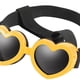 thumbnail image 4 of Gafas de sol para perros, gafas de sol para perros en forma de corazón con correa ajustable, gafas para perros, perrito, mascota, cachorro, gafas de amarillo Salvador Gafas de sol con estilo, 4 of 4