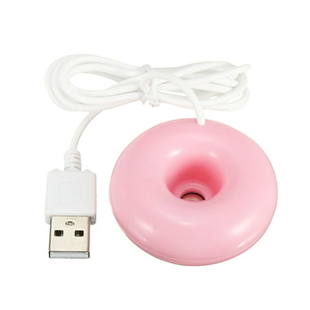 

Mini Portable Air Humidifier USB Float Water Donuts Humidifier Home Desktop Humidifier Mist Maker Mini Moisture Fogger (Pink)