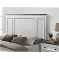 thumbnail image 4 of JERFIT 5-Piece Modern Farmhouse King Bedroom Set with Shiplap Headboard, Distressed Antique White Dresser, Nightstands & Mirror, 4 of 10