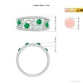 thumbnail image 4 of ANGARA Natural Nature Inspired Round Emerald & Diamond Filigree Ring in 14K White Gold for Women (Size-3mm) | May Birthstone, Birthday, Anniversary, Jewelry Gift for Women | Natural Emerald Ring, 4 of 9