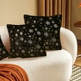 thumbnail image 4 of Funda de almohada de felpa Snowflake 45x45cm - Funda plateada para el sofá, marrón café oro rosado, poliéster, lavable a máquina, 4 of 6