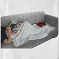 thumbnail image 5 of Cello Soft Flannel Fleece Throw Blanket, Abstract Floral Polygonal Design of String Instrument with Music Notes, Cozy Plush for Indoor and Outdoor Use, 50" x 70", Multicolor, by Ambesonne, 5 of 5