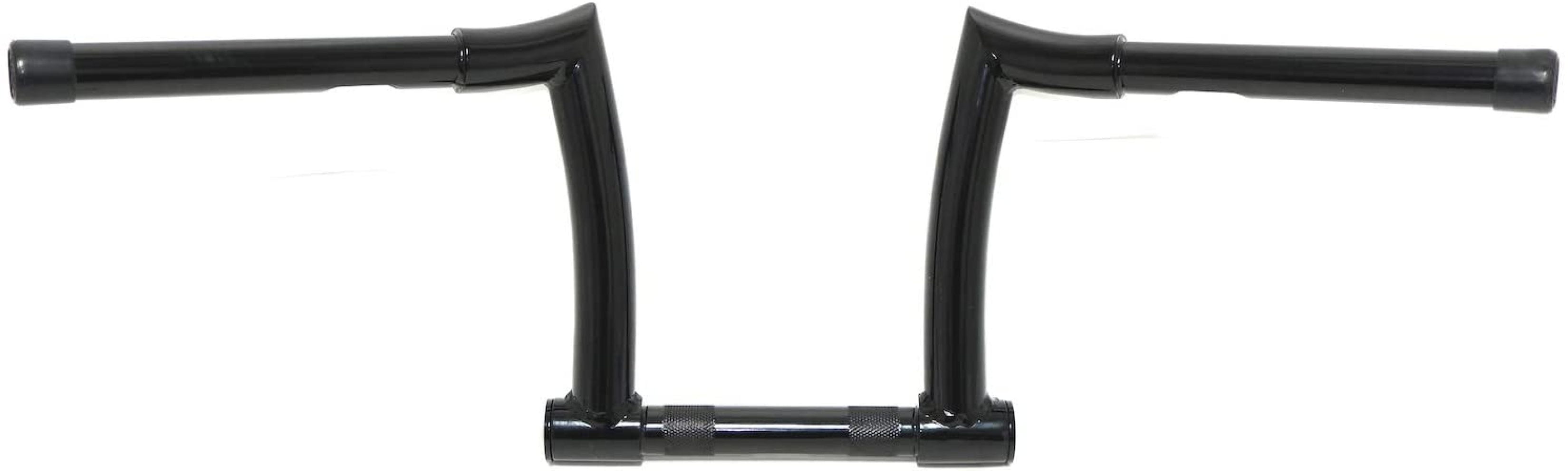 Detachable Adjustable Black 8'' Chizeled Z-Bar Ape Hanger Handlebar Compatible with Harley 07-later XL883 XL1200 06-17 FXDB HongK P/N: TGHD-HB019A-BK 