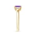 thumbnail image 3 of ANGARA Natural Amethyst and Diamond Three Stone Ring in 14K Yellow Gold for Women (Size-6x4mm) | February Birthstone, Birthday, Anniversary, Jewelry Gift for Women | Natural Amethyst Ring, 3 of 8