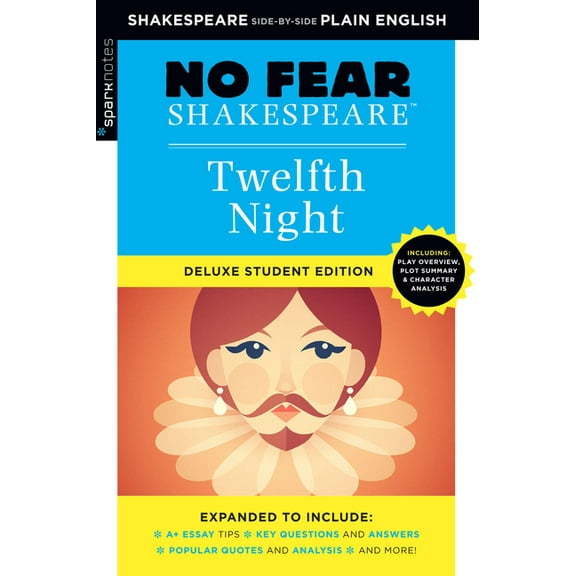 Sparknotes No Fear Shakespeare Twelfth Night: No Fear Shakespeare Deluxe Student Editions - Shakespeare Side-By-Side Plain English, (Paperback)