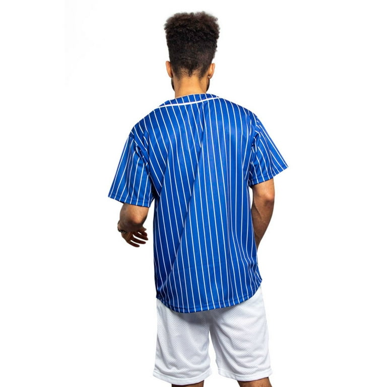 Men's Hipster Hip Hop Button Down Pin Striped Baseball Men's Hipster Hip Hop Button Down Pin Striped Baseball