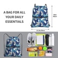 thumbnail image 2 of Gaeub Blue and White Butterflies Gym Bag Sackpack Sports,Drawstring Backpack Sports Bag for Women Men Large Size, 2 of 6