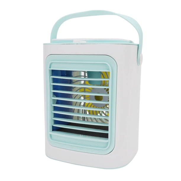 Ventilador De Aire Acondicionado Portátil, Enfriador De Aire Evaporativo Personal 7 Colores Luz 3 Velocidad Del Viento ABS Para Oficina