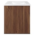 thumbnail image 5 of Modway Transmit 30" Wall-Mount Wood Bathroom Vanity in Walnut/White, 5 of 9