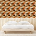 thumbnail image 3 of Ambesonne Autumnal Floral Peel & Stick Wallpaper for Home, Fall Colors Flowers, 13"x36", Dark Orange Pale Brown, 3 of 5