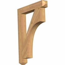 Ekena Millwork 3 1/2"W x 26"D x 34"H Westlake Craftsman Smooth Bracket, Western Red Cedar