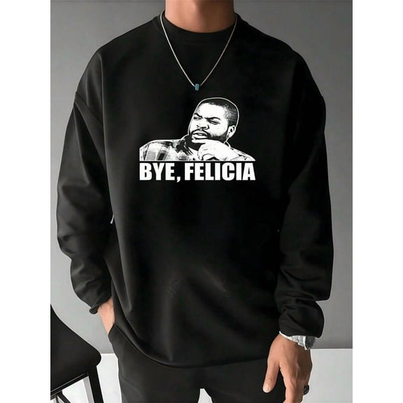 Fall Long Sleeve Crewneck Casual Tee Oversized Humorous Slogan Graphic Men's Relaxed Fit T Shirt 100% Cotton Everyday Comfort Quality Attire Digital Printed T Shirt
