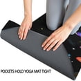 thumbnail image 3 of Black Colorful Star Butterfly Pattern Hot Yoga Mat Towel Non Slip for Hot Yoga - Quick-Drying Yoga Mat Cover with 4 Corner Pockets with Travel Bag - Hot Yoga Towel Non Slip 70"x26", 3 of 6