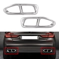 thumbnail image 2 of M Style Stainless Auto Tail Pipe Output Cover Decorative Trim For BMW 7 Series G11 G12 2016-2018, 2 of 7
