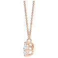 thumbnail image 2 of ANGARA Natural Classic Trio Diamond Necklace in 14K Rose Gold for Women (Size-4mm | Color-G | Clarity-VS2) | April Birthstone, Birthday, Anniversary, Jewelry Gift for Women | Natural Diamond Necklace, 2 of 8