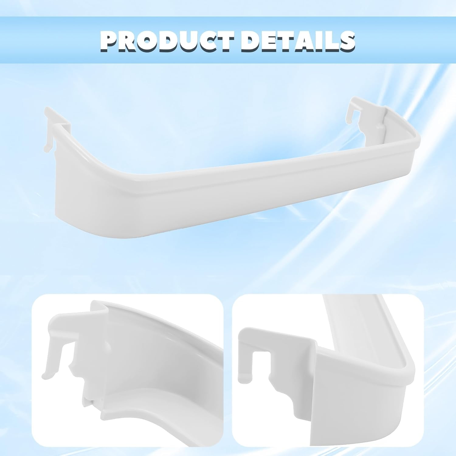 Replacement Drawer / Bin for Frigidaire / Kenmore Refrigerators — Fits Part # 240338001 / AP2115859 — White / Clear