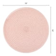 thumbnail image 6 of Farmhouse Placemats Set of 6 Woven Placemats, Washable Kitchen Table Mat for Dining Table Decor Pink 15inch, 6 of 6