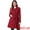 Dark Red, variant on Women's Vintage Belted Coat Stand Collar Winter Outwear Coats Khaki M