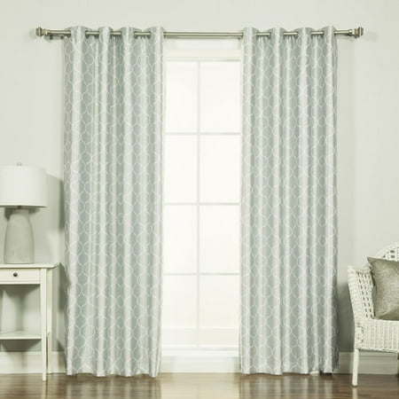 Best Home Fashion, Inc. Venetian Quatrefoil Geometric Blackout Thermal Grommet Single Curtain (Best Rated Home Windows)