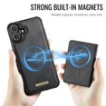 thumbnail image 6 of Case For iPhone 17 RFID Blocking Compatible With MagSafe Detachable 2 In 1 Wallet With Card Holder,PU Leather Case,  Holder Kickstand Magnetic Protective Women Men Cover,Black,For iPhone 17, 6 of 9