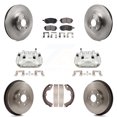 thumbnail image 1 of Transit Auto Front Rear Disc Brake Caliper Rotors Drums Ceramic Pads Kit (8Pc) for Car Subaru Forester Impreza KC8-100807T, 1 of 11