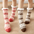 thumbnail image 4 of Regalo de Navidad 2023, relleno personalizado de calcetines de Navidad para adultos, calcetines de algodón de otoño para mujeres, tobillo alto, dos pares de rojo ciervo de Navidad, 4 of 5