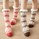 thumbnail image 4 of Regalos de Navidad 2023, rellenos personalizados para adultos para calcetines de navidad, calcetines de algodón de otoño para mujeres, tobillos altos, dos pares de alces blancos, 4 of 5