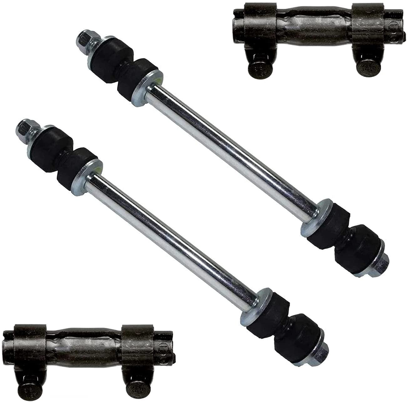 Detroit Axle - Front End 14pc Suspension Kit for 2WD 94-99 Dodge Ram 2500 3500, 4 Ball Joints 2 Sway Bars 4 Tie Rods 1 Pitman Arm 1 Idler Arm 2 Adjusting Sleeves Replacement 1995 1996 1997 1998