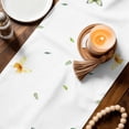 thumbnail image 3 of Cute Puppy Sunflowers Table Runner 72 Inches, Farmhouse Eucalyptus Leaves Bed Runner Dresser Scarves Tabletop for Indoor Outdoor Parties/Ceremony/Banquet, 14" x 72", 3 of 9