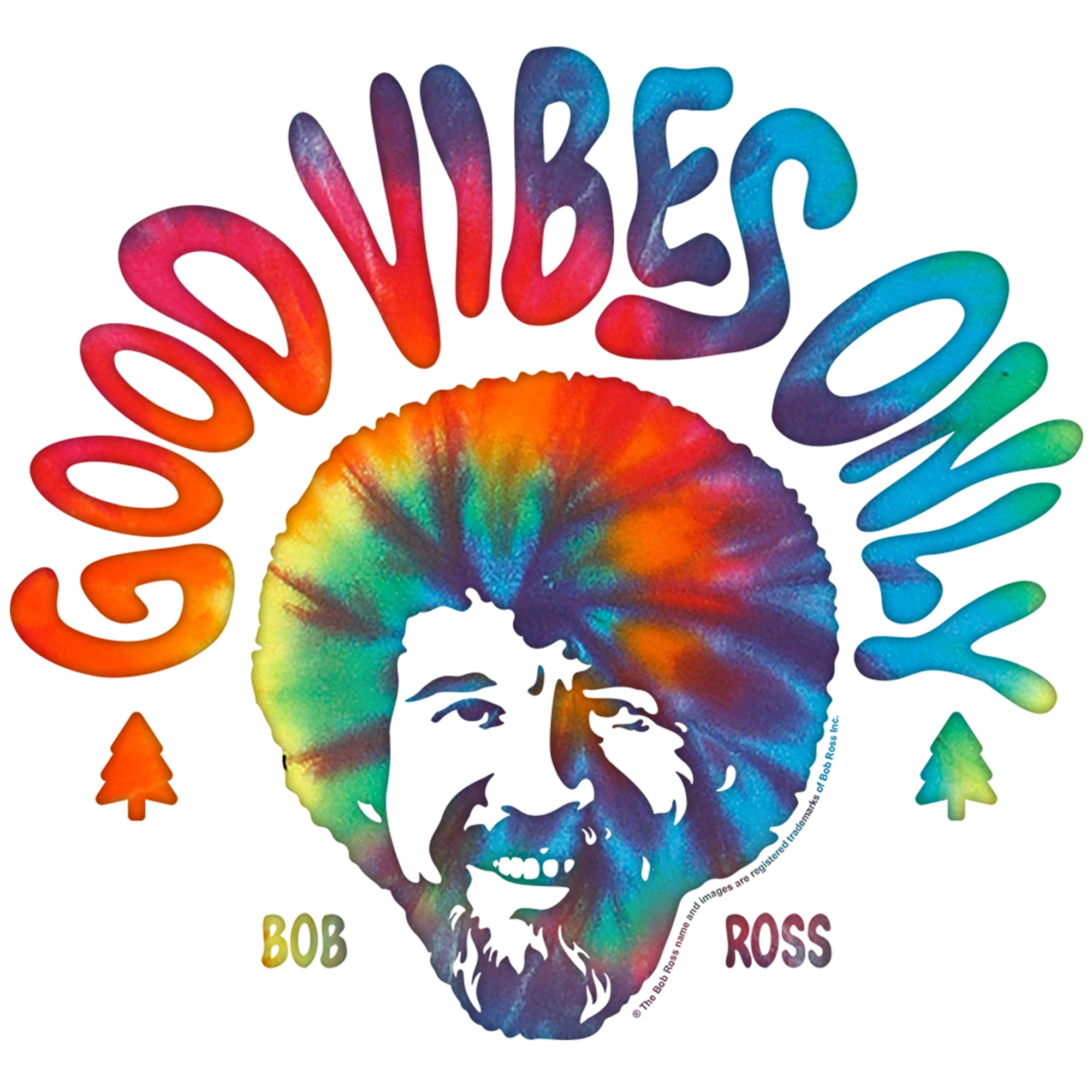 Bob Ross Good Vibes Only Men's Graphic T-shirt