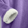thumbnail image 5 of DTBPRQ Women's Sherpa Lined Sweatshirts Casual Crewneck Fleece Pullover Winter Warm Thick Long Sleeve Tops, 5 of 7