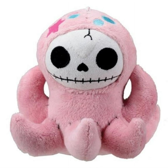Small Pink Octopus Octopee Furry Bones Collectible Stuffed Plush Doll